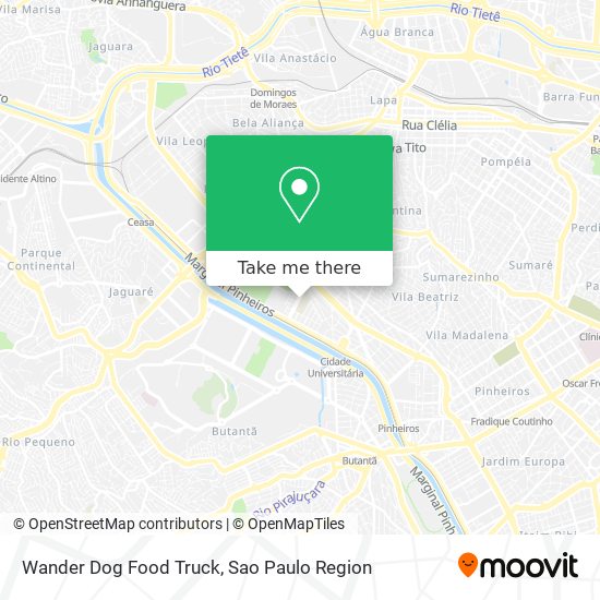 Wander Dog Food Truck map