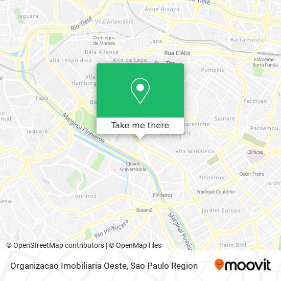 Mapa Organizacao Imobiliaria Oeste