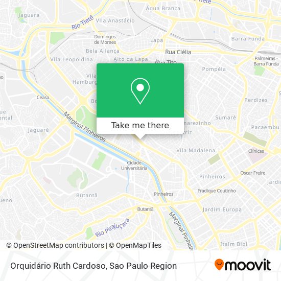 Mapa Orquidário Ruth Cardoso