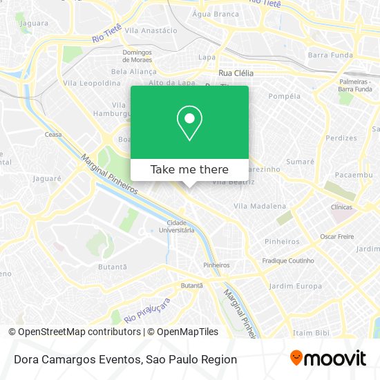 Mapa Dora Camargos Eventos