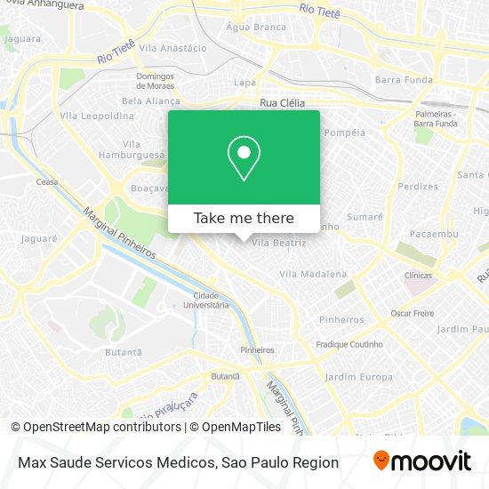 Max Saude Servicos Medicos map