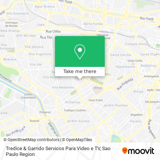 Mapa Tredice & Garrido Servicos Para Video e TV