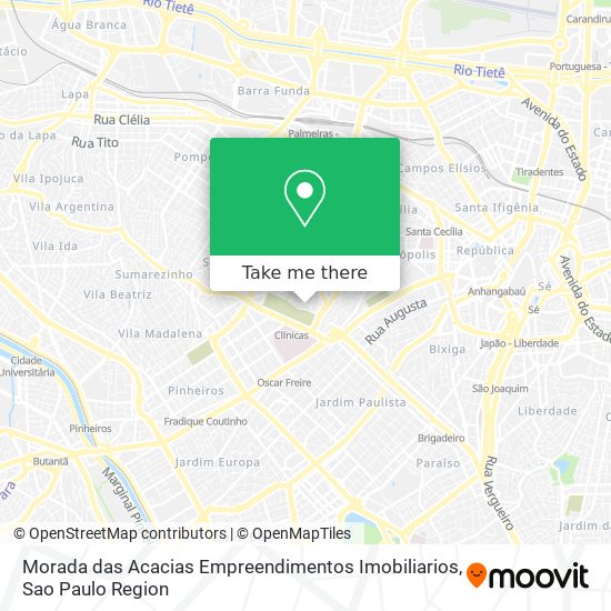 Mapa Morada das Acacias Empreendimentos Imobiliarios