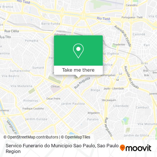 Mapa Servico Funerario do Municipio Sao Paulo