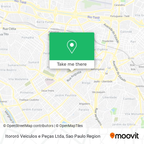 Itororó Veiculos e Peças Ltda map