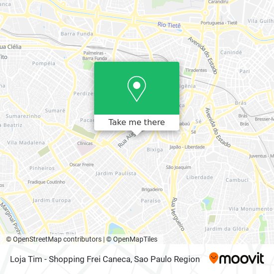 Mapa Loja Tim - Shopping Frei Caneca