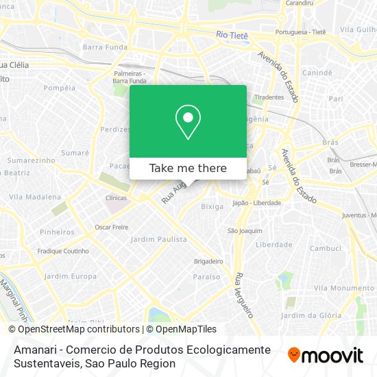 Mapa Amanari - Comercio de Produtos Ecologicamente Sustentaveis