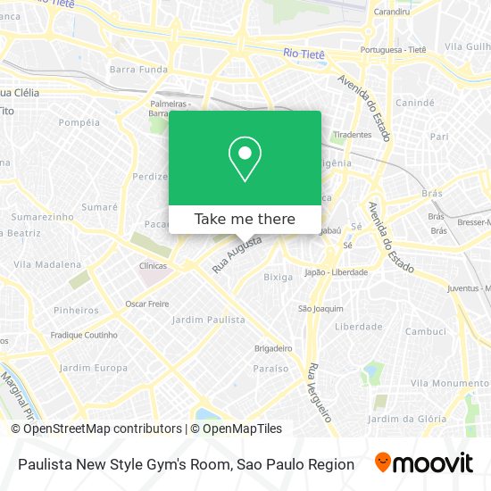 Paulista New Style Gym's Room map