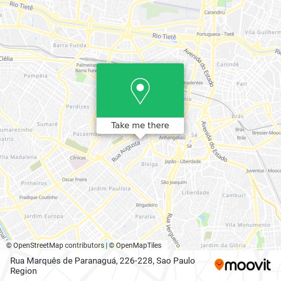 Mapa Rua Marquês de Paranaguá, 226-228