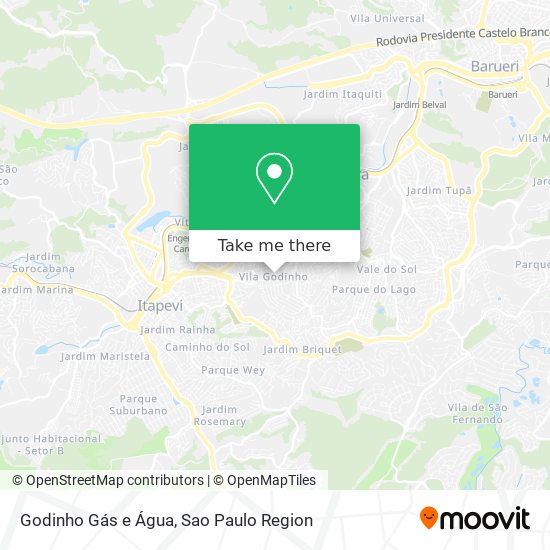 Godinho Gás e Água map