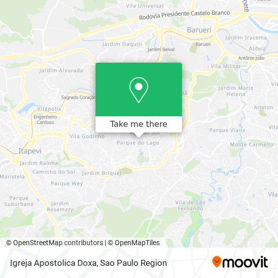 Mapa Igreja Apostolica Doxa