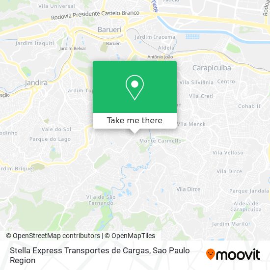 Mapa Stella Express Transportes de Cargas