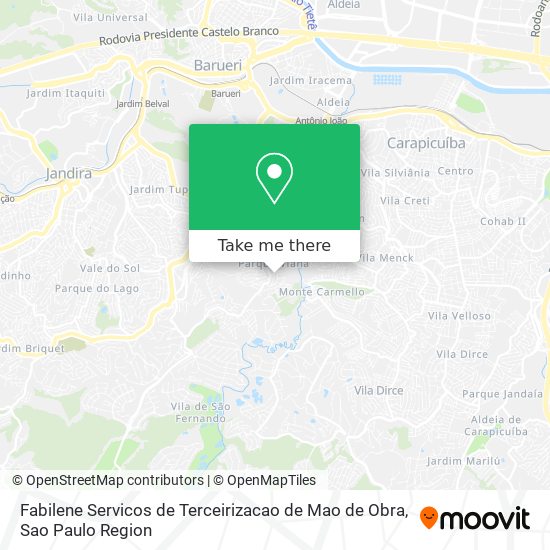 Fabilene Servicos de Terceirizacao de Mao de Obra map