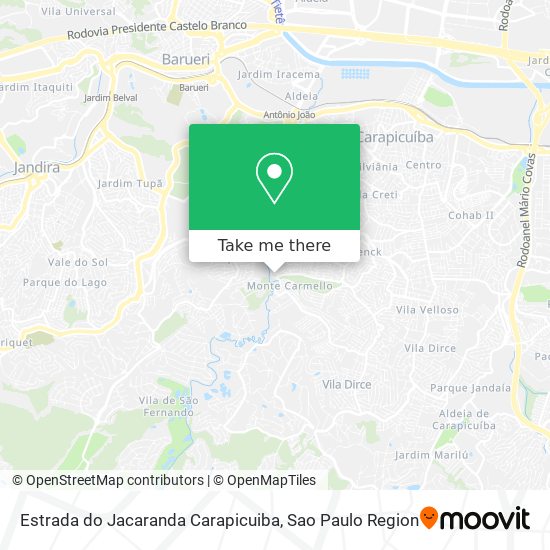 Estrada do Jacaranda Carapicuiba map