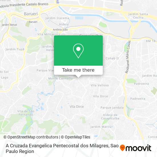 Mapa A Cruzada Evangelica Pentecostal dos Milagres