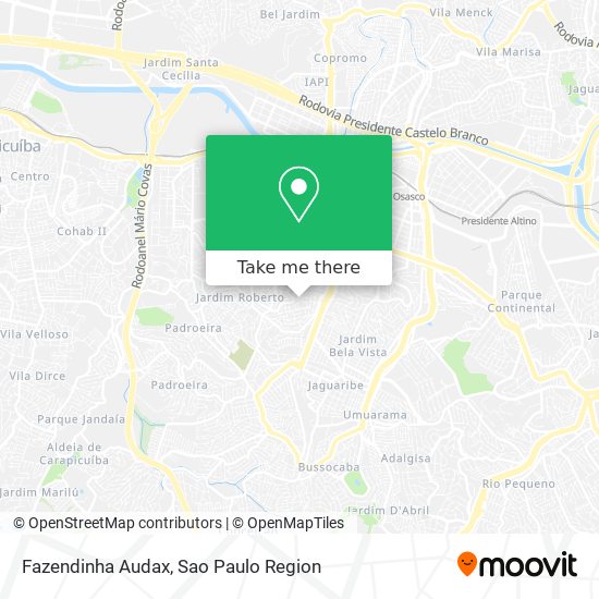 Fazendinha Audax map