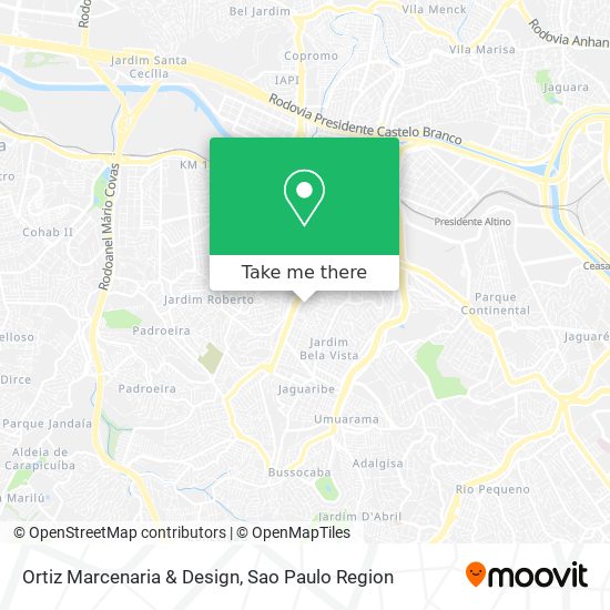 Mapa Ortiz Marcenaria & Design