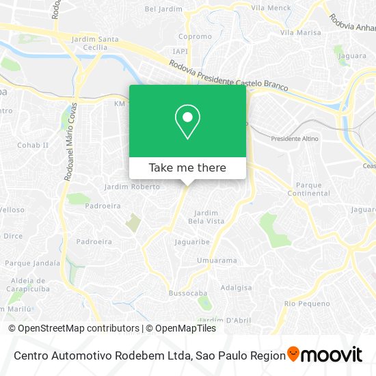 Mapa Centro Automotivo Rodebem Ltda