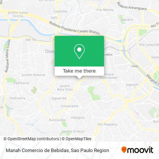 Manah Comercio de Bebidas map