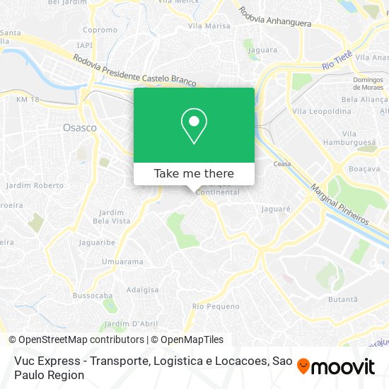 Vuc Express - Transporte, Logistica e Locacoes map