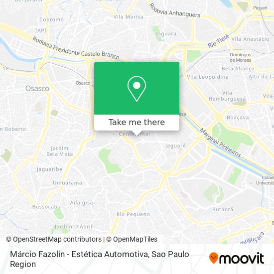 Mapa Márcio Fazolin - Estética Automotiva