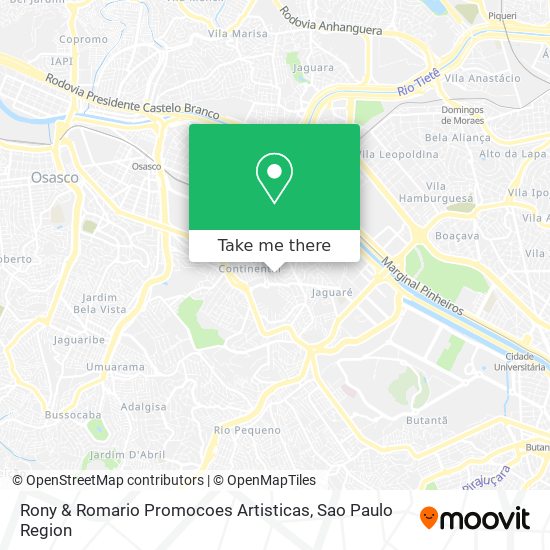 Mapa Rony & Romario Promocoes Artisticas