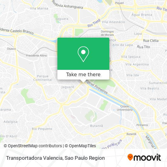 Transportadora Valencia map