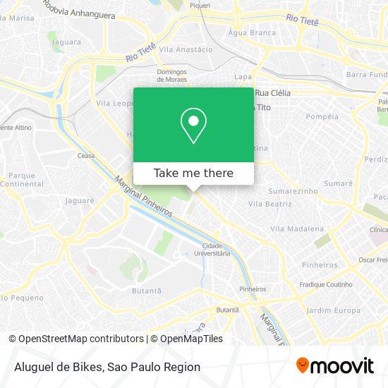 Mapa Aluguel de Bikes