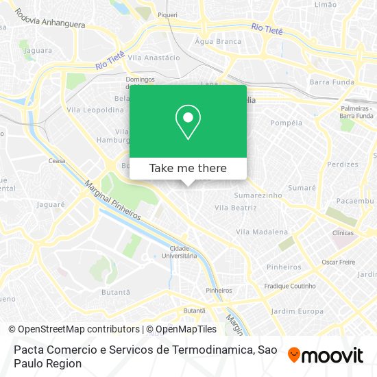 Mapa Pacta Comercio e Servicos de Termodinamica