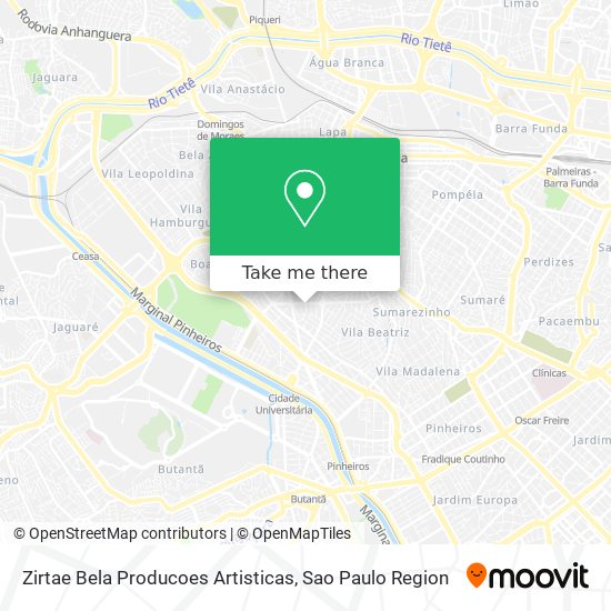 Zirtae Bela Producoes Artisticas map