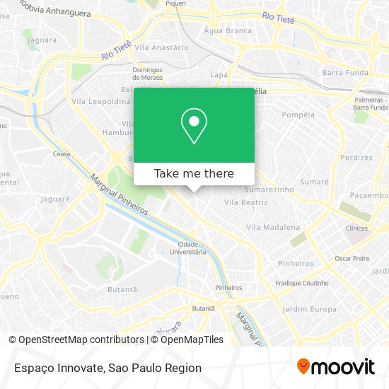 Mapa Espaço Innovate