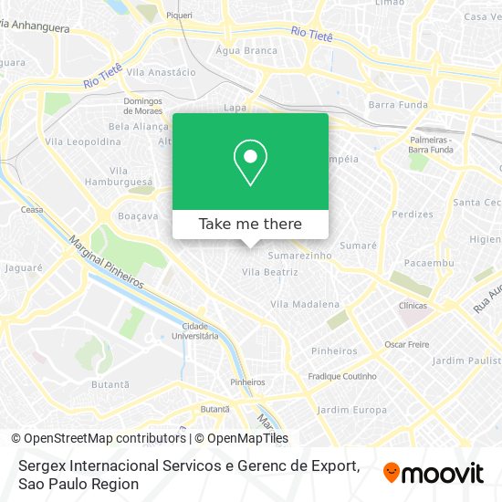 Sergex Internacional Servicos e Gerenc de Export map