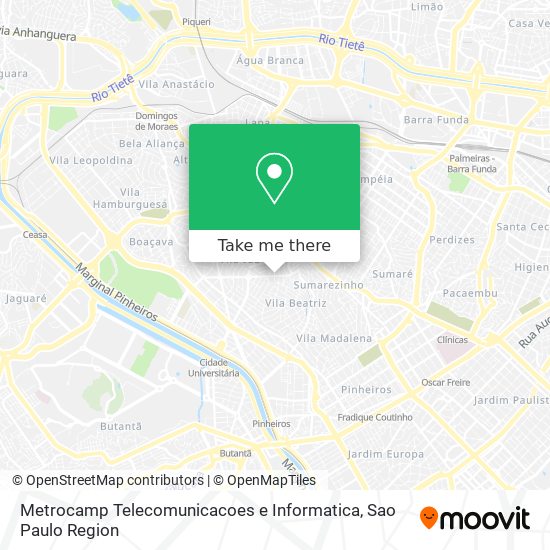 Mapa Metrocamp Telecomunicacoes e Informatica