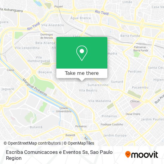 Mapa Escriba Comunicacoes e Eventos Ss