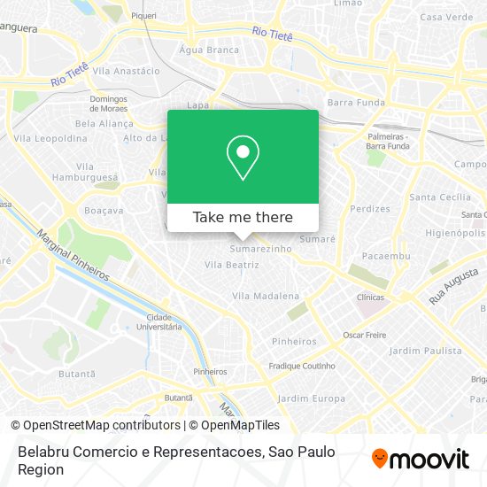 Belabru Comercio e Representacoes map