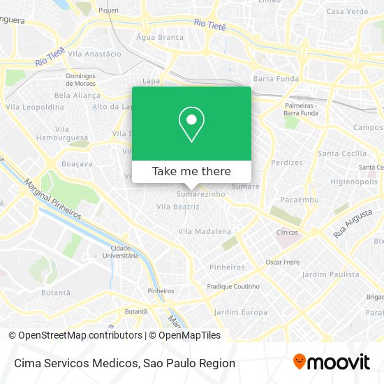 Cima Servicos Medicos map