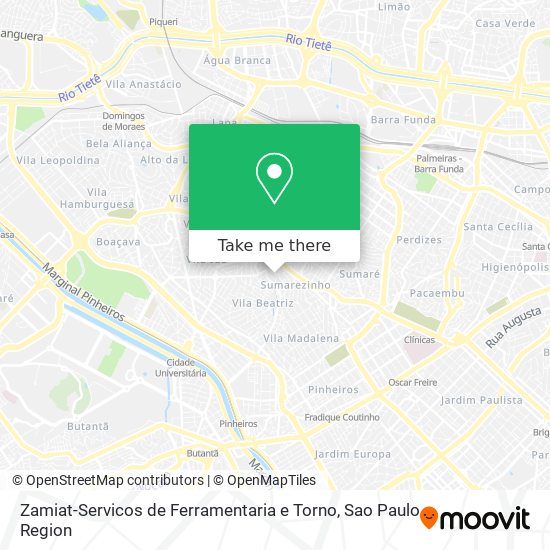 Mapa Zamiat-Servicos de Ferramentaria e Torno