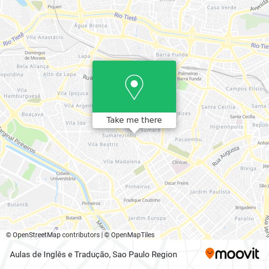 Aulas de Inglês e Tradução map