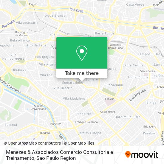 Mapa Menezes & Associados Comercio Consultoria e Treinamento