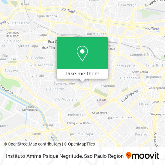 Instituto Amma Psique Negritude map