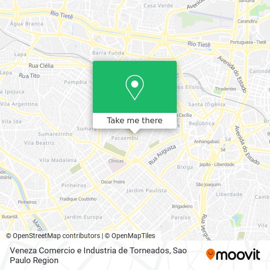 Mapa Veneza Comercio e Industria de Torneados