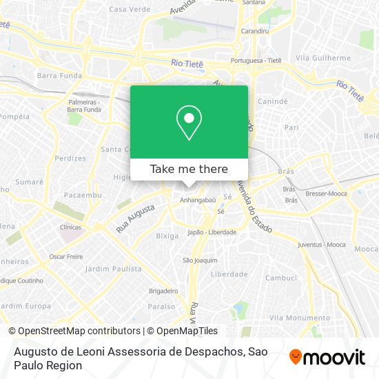 Mapa Augusto de Leoni Assessoria de Despachos