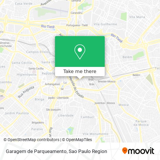 Mapa Garagem de Parqueamento