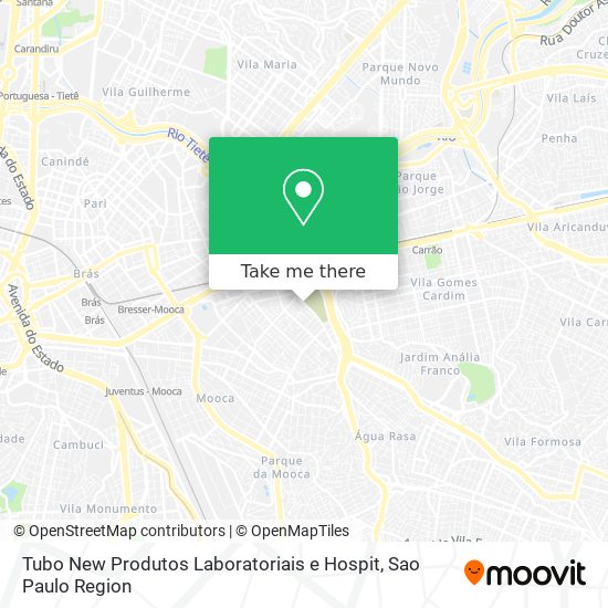 Tubo New Produtos Laboratoriais e Hospit map