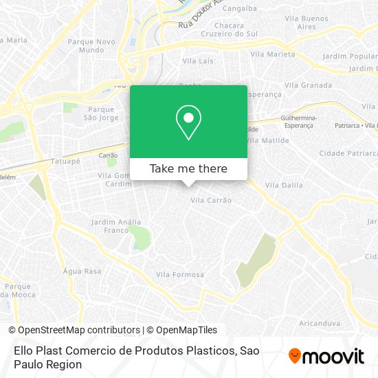 Mapa Ello Plast Comercio de Produtos Plasticos