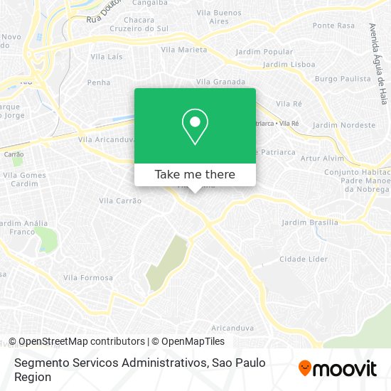 Segmento Servicos Administrativos map