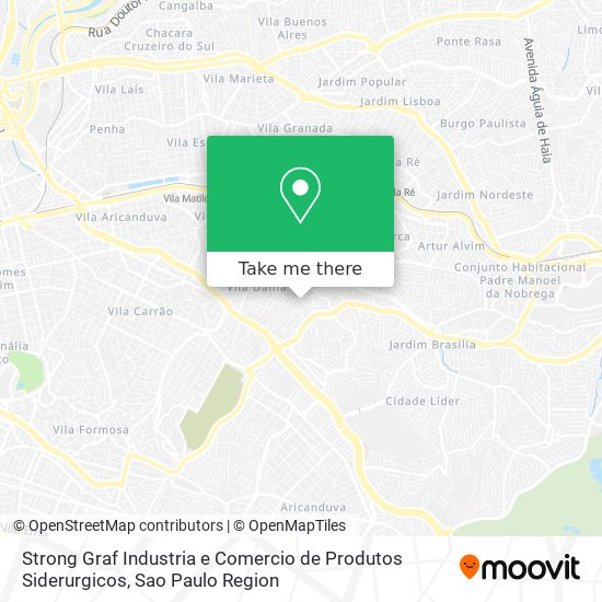 Mapa Strong Graf Industria e Comercio de Produtos Siderurgicos