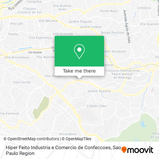 Hiper Feito Industria e Comercio de Confeccoes map