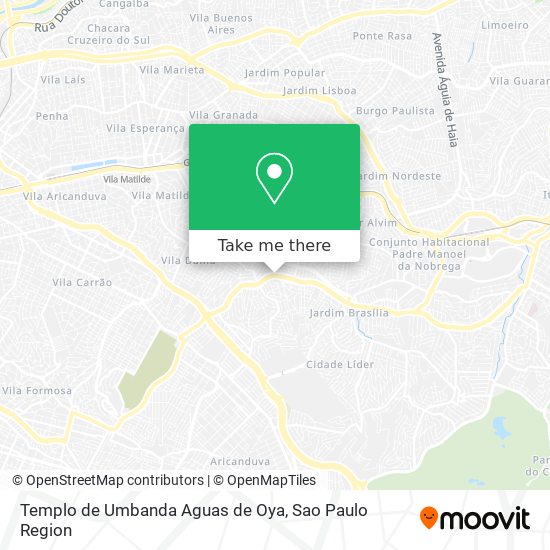 Templo de Umbanda Aguas de Oya map