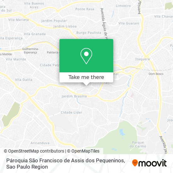 Mapa Pároquia São Francisco de Assis dos Pequeninos